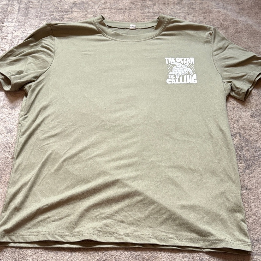 SHEIN Olive Short Sleeve Graphic Tee
